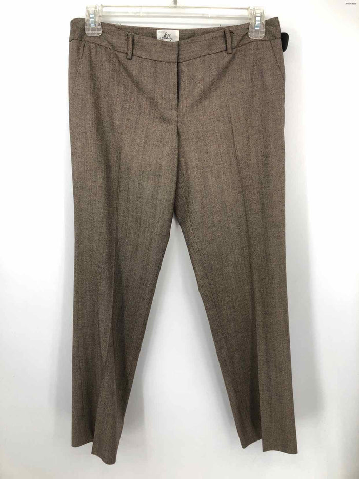 MILLY Brown Gray Print Slacks Size 8  (M) Pants