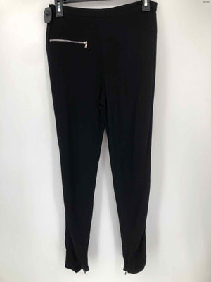 SANDRO Black Silver Zippers Tapered Size 6  (S) Pants
