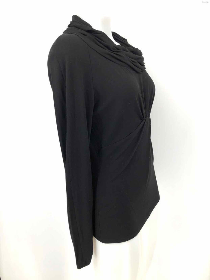 THE WRIGHTS Black Gathered Longsleeve Size MEDIUM (M) Top