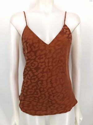 LAVENDER BROWN Lt Brown USA Made! Leopard Print Cami Size SMALL (S) Top