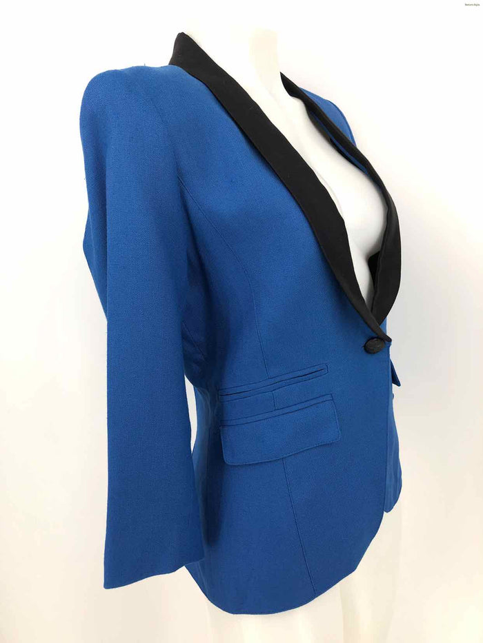 SMYTHE Blue Black 3/4 Sleeve Women Size 8  (M) Jacket