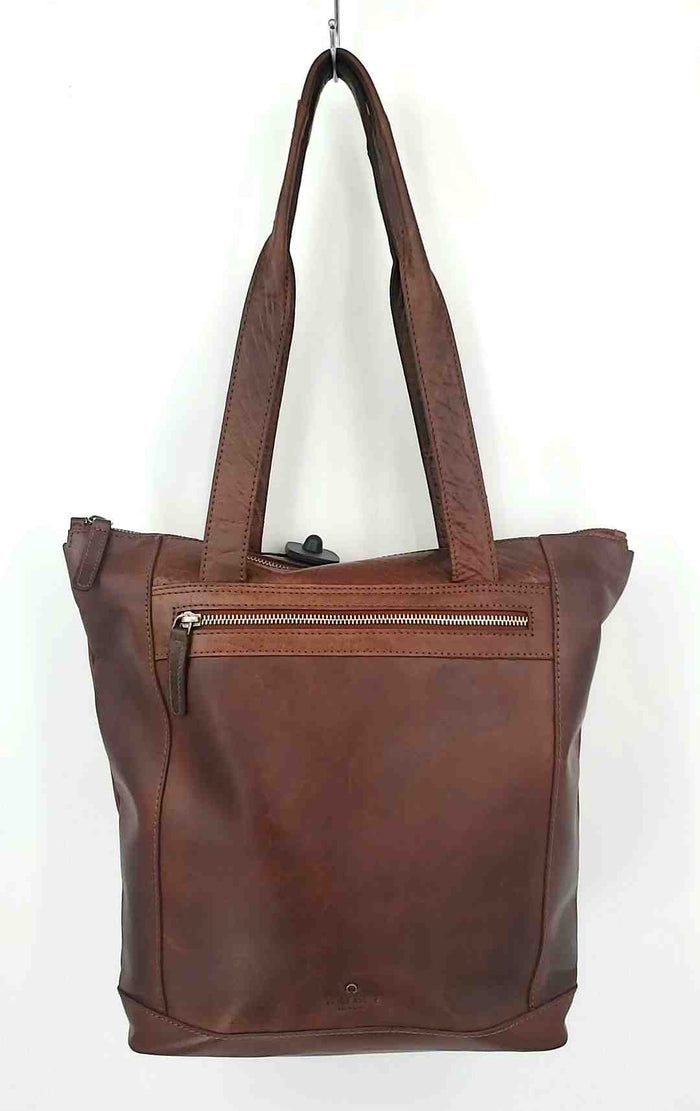 WILD WEST Brown Leather Distressed Tote Purse