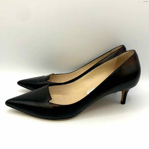 JIMMY CHOO Black Leather Italian Made Kitten heel Shoe Size 37 US: 7 Shoes