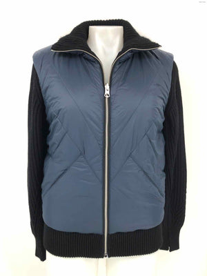 RAG & BONE Navy Black knit trim Puffer Zip Up Women Size SMALL (S) Jacket