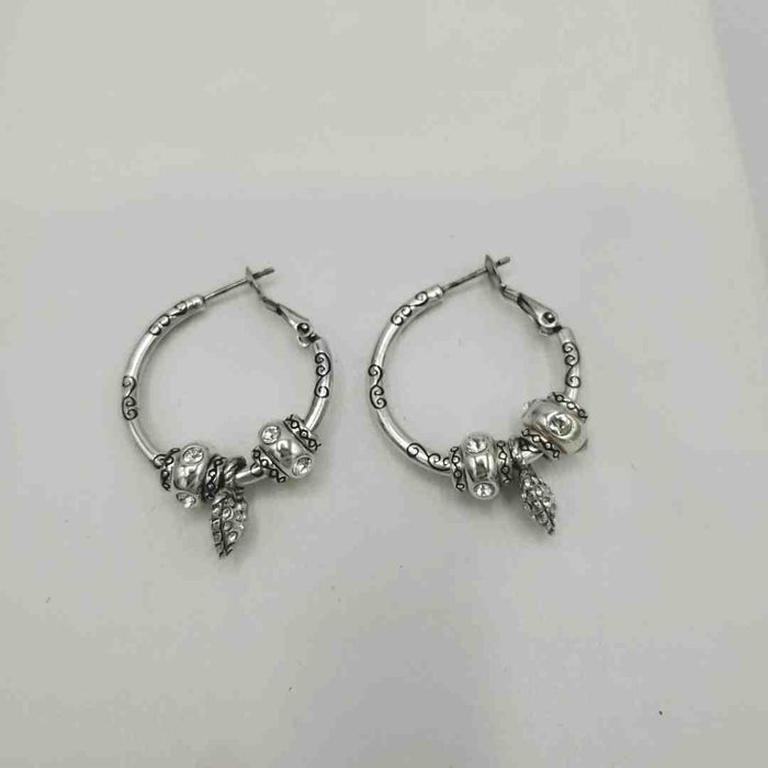 BRIGHTON Silvertone Hoops Earrings