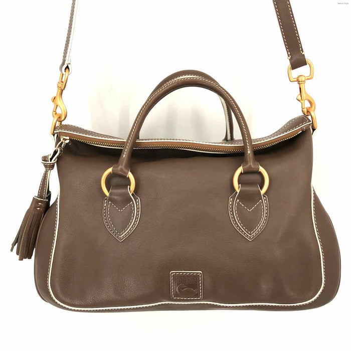 DOONEY & BOURKE Mocha Brown Gold White Leather Purse