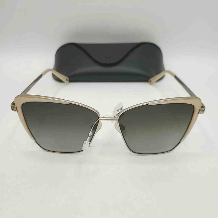DIFF EYEWEAR Silvertone Pre Loved Cat Eye Sunglasses w/case