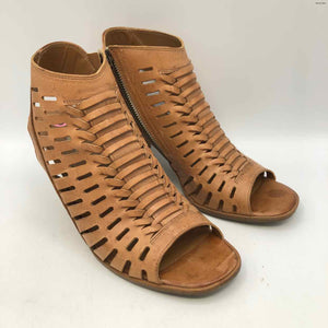 PAUL GREEN Tan Leather Strappy Heels Shoe Size 9 Shoes