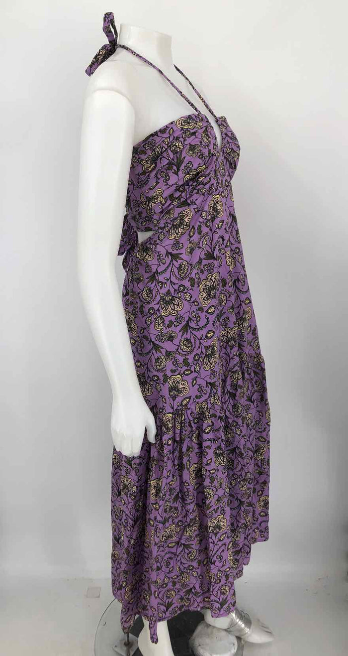 KARINA GRIMALDI Lilac Floral Maxi Length Size MEDIUM (M) Dress