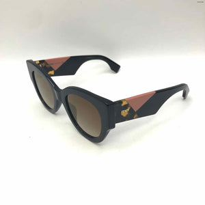 FENDI Black Pink Multi Pre Loved AS IS Cat Eye Sunglasses w/case