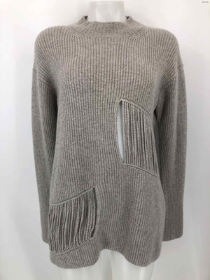 STELLA MCCARTNEY Gray Cashmere Open Weave Pullover Size SMALL (S) Sweater