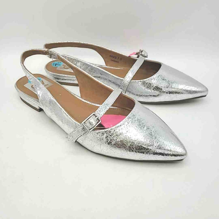 DOLCE VITA Silvertone Sling back Flats Shoe Size 7-1/2 Shoes