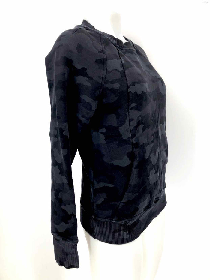 LULULEMON Black Gray Camouflage Sweatshirt Size 6  (S) Activewear Top