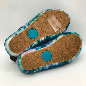 UGG Turquoise Lavender Shearling Fuzzy Slides Shoe Size 8 Shoes