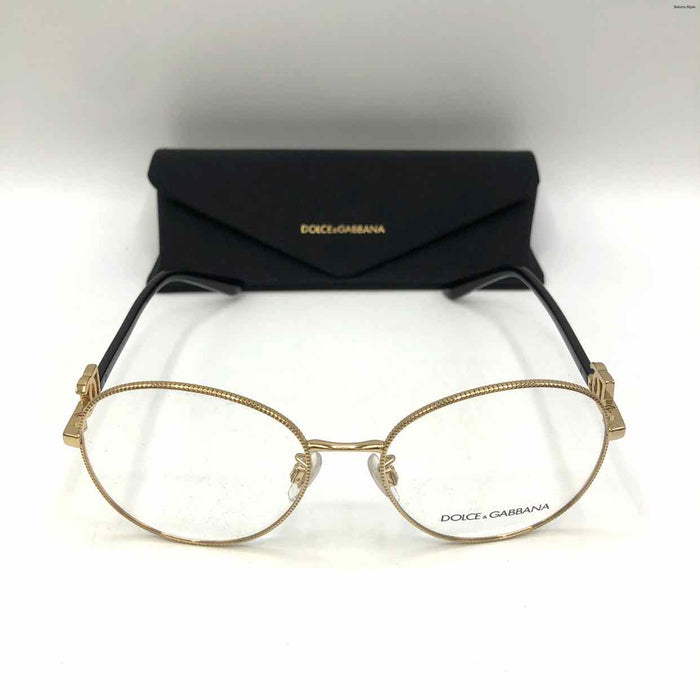 DOLCE & GABBANA Goldtone Black Pre Loved Glasses w/Case