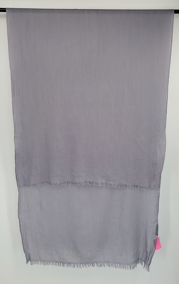 KASHMIR LOOM Lavender Woven Pre Loved Frayed Trim Scarf