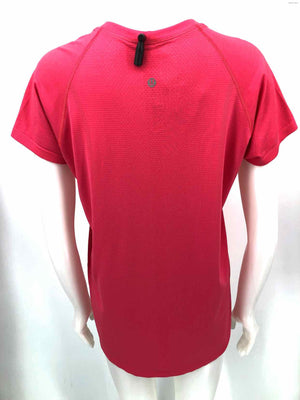 LULULEMON Pink Short Sleeves Size 14  (L) Activewear Top