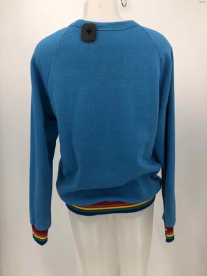 AVIATOR NATION Blue Rainbow Longsleeve Sweatshirt Size MEDIUM (M) Top