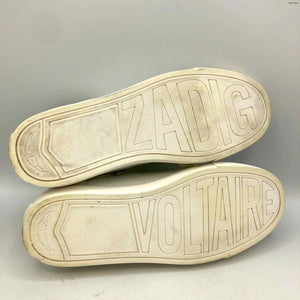 ZADIG & VOLTAIRE White Leather Sneaker Shoe Size 40 US: 9-1/2 Shoes