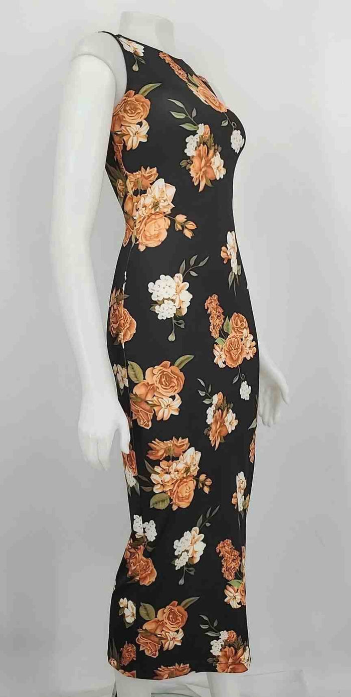WE WORE WHAT Black Tan Multicolor Floral Tank Size XXS (XS) Dress