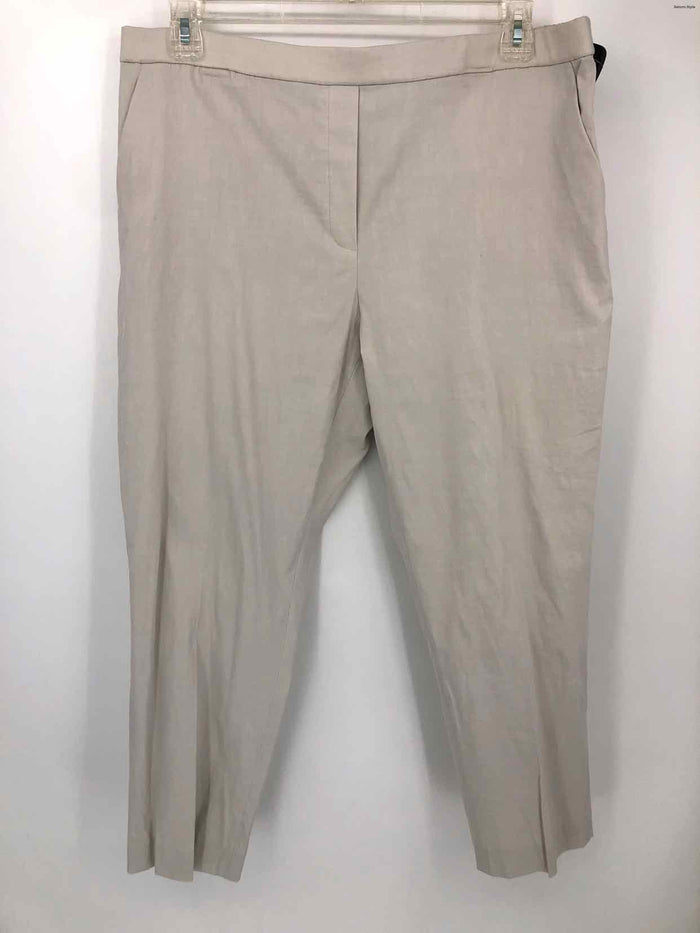 THEORY Off White Linen Blend Size 16  (XL) Pants