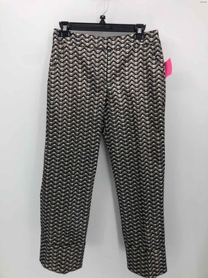 TRINA TURK Gray & Black Gold Circle Pattern Size 4  (S) Pants