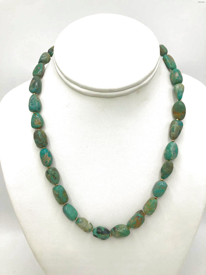 Turquoise Gold Filled 18" .25" Necklace