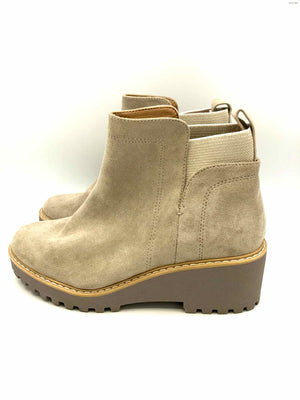 DOLCE VITA Beige Sueded Wedge Boot Shoe Size 8-1/2 Boots