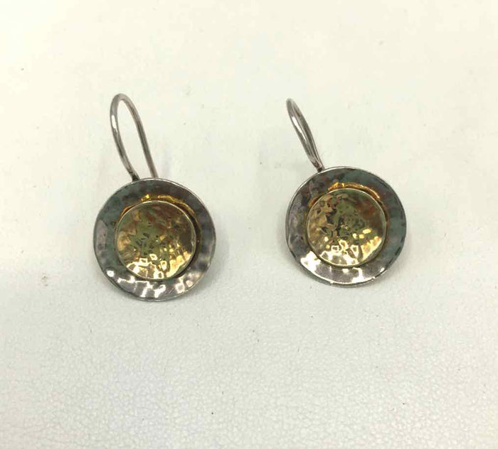 Sterling Silver Goldtone Circles ss Earrings