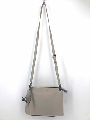 BOTKIER Lt Gray Pewter Leather Pre Loved Crossbody Purse