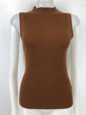 ENZA COSTA Brown Knit Tank Size MEDIUM (M) Top