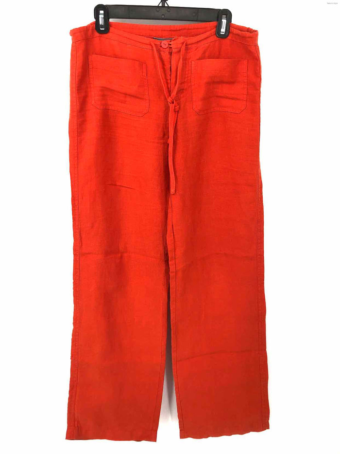 VINCE Orange Linen Size SMALL (S) Pants