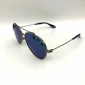 GIVENCHY Silver Navy Stars Aviator Sunglasses w/case