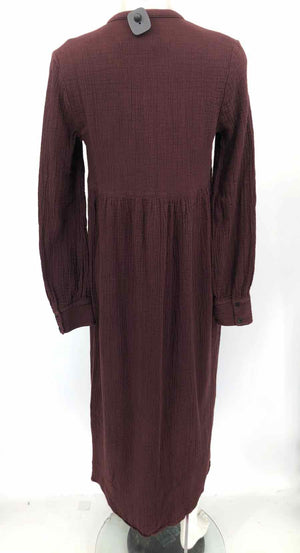 RAQUEL ALLEGRA Burgundy Half Button Up Size X-SMALL Dress