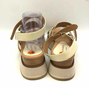 PALOMA BARCELO Cream White Made in Spain Platform Sandal Shoes