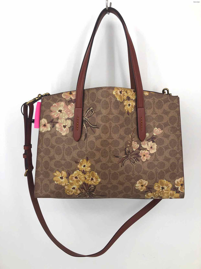 COACH Tan Beige Multi Pre Loved Tote Purse