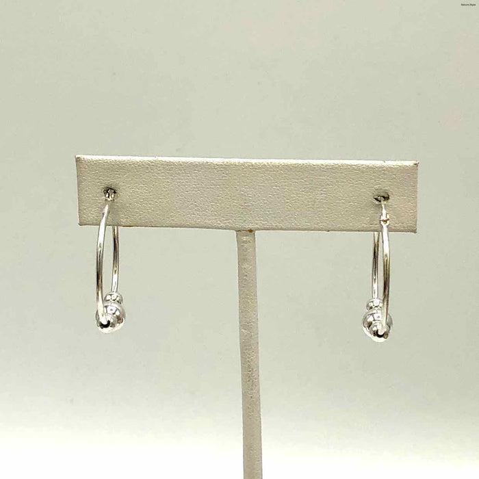 Sterling Silver Balls Hoop ss Earrings