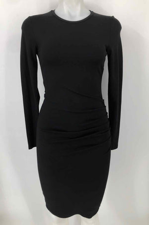 L.K. BENNETT Black Gathered Longsleeve Size 2  (XS) Dress