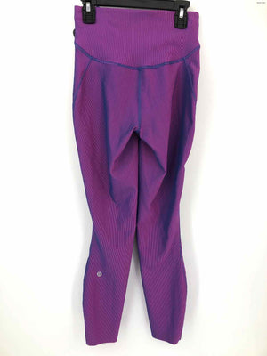 LULULEMON Pink Blue Striped Legging Size 4  (S) Activewear Bottoms
