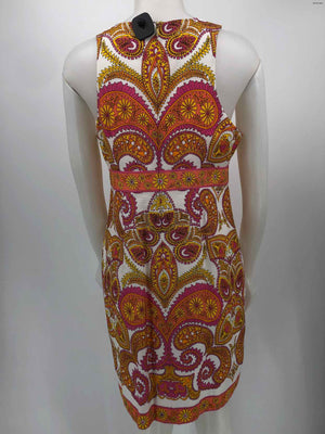 TRINA TURK Yellow, Pink White Multi Paisley Sleeveless Size 10  (M) Dress