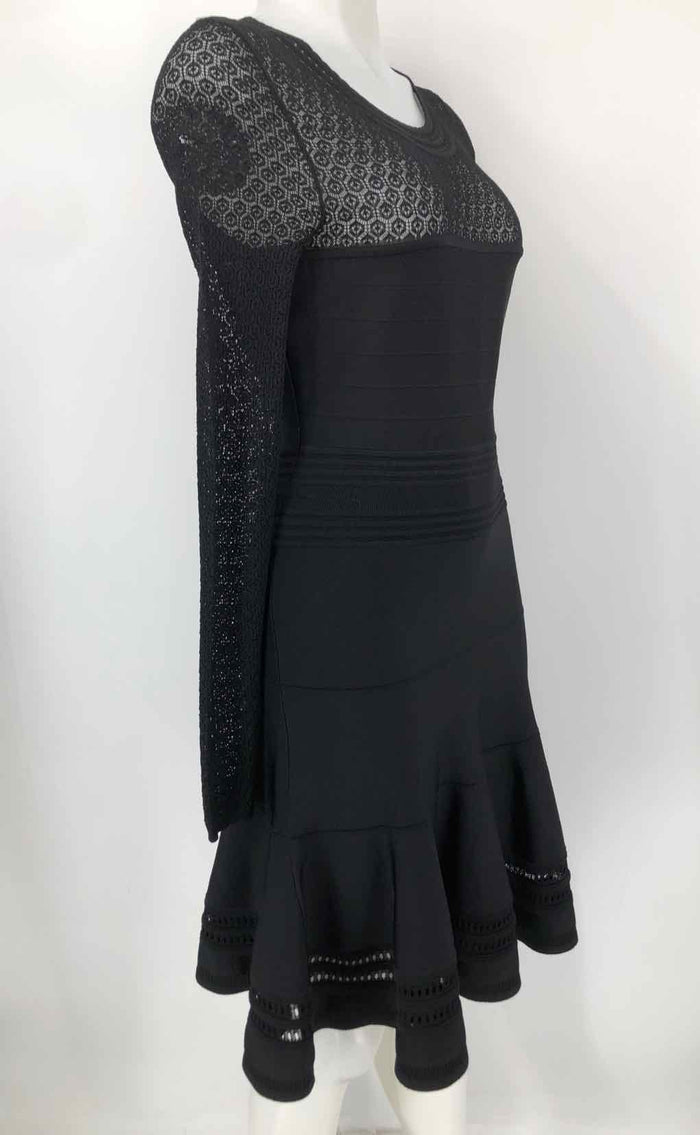 DVF - DIANE VON FURSTENBERG Black Lace Size SMALL (S) Dress