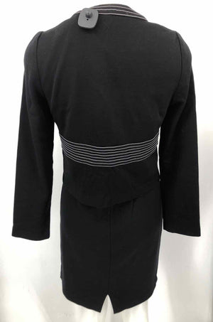 ST. JOHN Black White Jacket & Dress Size 4  (S) 2PC Set