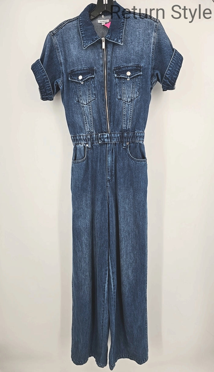 WE WORE WHAT Dk Blue Denim Pants Jumpsuit Size X-SMALL Jumpsuit