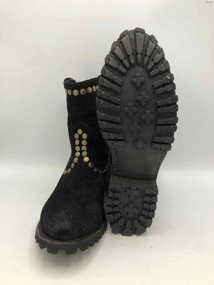 OLD GRINGO Black Brass Suede Leather Made in Mexico Studded Western Boots