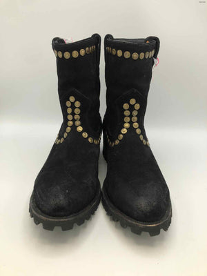 OLD GRINGO Black Brass Suede Leather Made in Mexico Studded Western Boots