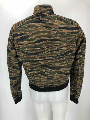 UNIQLO Forest Green Cream Multi Camouflage Zip Front Jacket