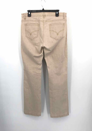 FACCONABLE Beige Denim Size 12  (L) Pants