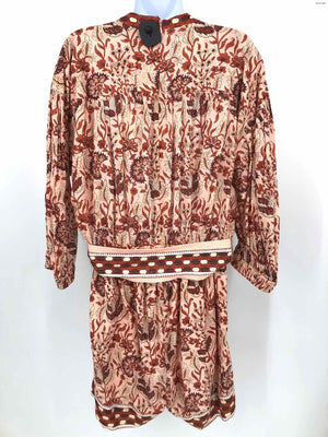 CLEOBELLA Russet Brown Pink Floral Shorts Size MEDIUM (M) Jumpsuit