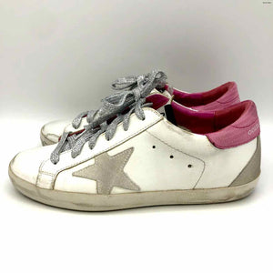GOLDEN GOOSE White Pink Leather Made in Italy Sneaker Shoe Size 37 US: 7 Shoes