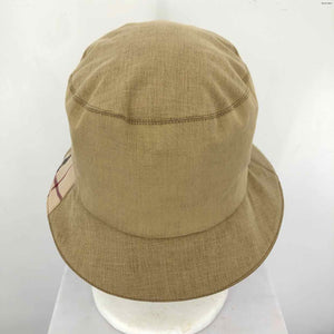 BURBERRY Tan Pre Loved Nova Check Trim Bucket Hat